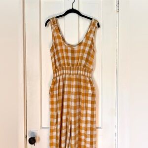 Ace & Jig Mustard Ferris Jumper Fez Yellow Gingham Checkered Jumpsuit